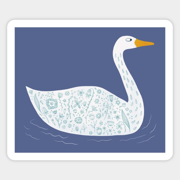 Swan Sticker by NicSquirrell